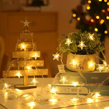 1/3/6/10 М LED Star String Light Мерцающие Гирлянды USB/ Аккумуляторная Лампа Рождественский Праздник Xmas Party Свадебные Декоративные Сказочные Огни