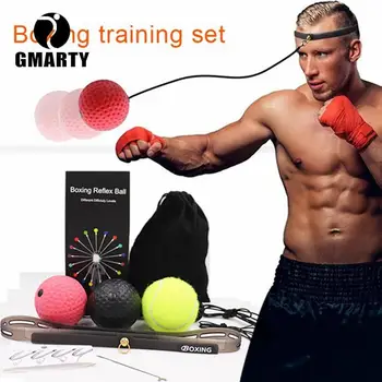 1 Комплект боксерского мяча для боя на веревочке, Набор повязок для фитнеса, улучшающих скорость реакции, Аксессуары для тренировок по ММА