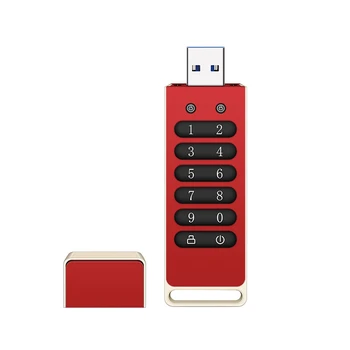 1 ШТ. Защищенный USB-накопитель Аппаратный Пароль Карта памяти с клавиатурой USB 3.0 Флэш-диск 128 ГБ