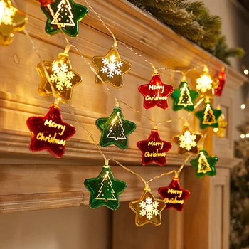 1 комплект светодиодных гирлянд на открытом воздухе На Рождество, гирлянды для праздничного освещения, декор, Подвесной декор B