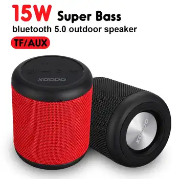 15 Вт Мини Bluetooth Динамик TWS Динамики IPX6 Беспроводной Портативный Звуковой Сабвуфер с 360-Градусным Объемным Звуком, Голосовой Помощник