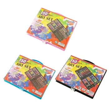 150 шт., наборы цветных карандашей для раскрашивания, детский набор для рисования, Портативные принадлежности для рисования, подарок Y9RF