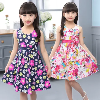 2023, Корейское летнее платье для маленьких девочек, однотонное хлопковое платье без рукавов для маленьких детей, сарафан, платье-комбинация, модная одежда для девочек