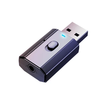 5,0 Bluetooth Адаптер USB Беспроводной Bluetooth Передатчик Приемник Музыка Аудио Для ПК ТВ Автомобиль Громкой связи 3,5 мм AUX Адаптер Droship