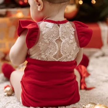 INS Хлопковое Кружевное платье-ползунки с открытой спиной для новорожденных Девочек, Боди для новорожденных, Танцевальный костюм, Одежда для младенцев