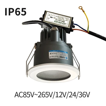 IP65 точечные светильники водонепроницаемый кухня ванная комната светодиодный потолочный светильник 3 Вт 5 Вт IP66 IP67 наружный светильник для встраивания AC220v DC12V