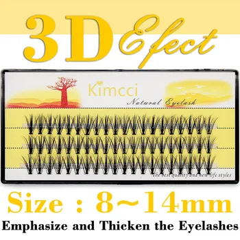 Kimcci Super Eyelashes Натуральное 3D Наращивание Ресниц Русский Объем Искусственная Норка Индивидуальные 20D Кластерные Ресницы Макияж Реснички Cilios