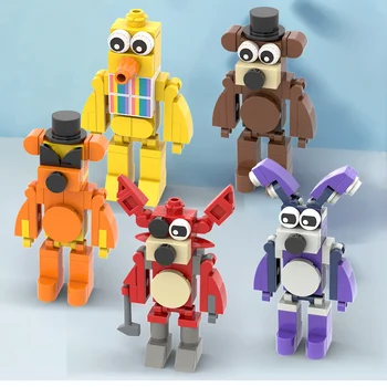 MOC FNAF Фигурки героев, Набор строительных блоков, игрушки для мальчиков, Креативные 3D головоломки 