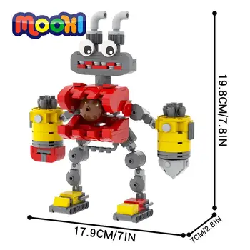 MOOXI Game My Singing Monster Epic Wubbox Фигурка Строительный кирпич Развивающая игрушка для детей Подарок Сборка деталей MOC1274