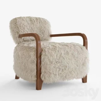 Runxi Yeti кресло для отдыха из овчины Кресло для гостиной с тканевой кожаной обивкой Мебель для гостиной для дома