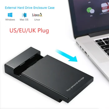 USB 3,0-3,5 Дюймов Ehclosure Case 12V Адаптер Питания SATA III 5 Гбит/с Док-Станция Для Жесткого Диска Поддерживает UASP для Компьютера Ноутбука