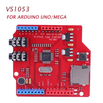 VS1053 Стерео MP3 Музыкальный щит Модель записи Кодек-декодер Щит Встроенный OGG Запись в реальном времени микрофонный порт для Arduino MEGA
