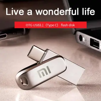 Xiaomi Mini U Disk емкостью 2 ТБ, высокоскоростной интерфейс USB 3.1 Type-C, портативный компьютер, взаимная передача, USB-накопитель для телефона