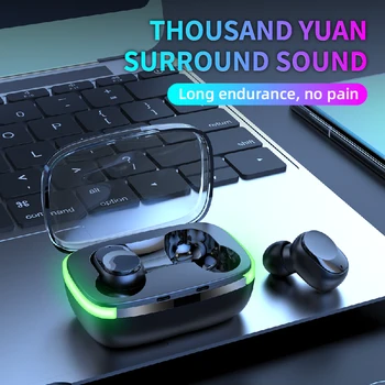 Y60 НОВЫЕ наушники TWS Fone Bluetooth, беспроводные наушники, стереофонические басовые музыкальные наушники, гарнитура с сенсорным управлением с цифровым дисплеем