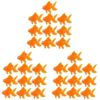 Аквариум Золотая Рыбка Оранжевый Пластик Орнамент Аквариум Украшения 30 Шт
