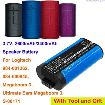 Аккумулятор OrangeYu 2600 мАч/3400 мАч для Logitech 084-000845, 984-001362, Megaboom 3, S-00171, Ultimate Ears Megaboom 3
