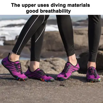 Водная обувь; Водная обувь для плавания; Быстросохнущая водная обувь для мужчин с противоскользящей подошвой; Спортивная защита ног босиком для занятий спортом;
