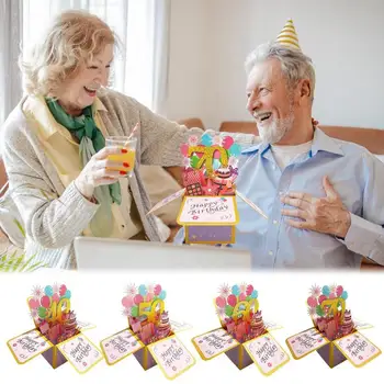 Всплывающие открытки с Днем рождения Букет цветов 3D всплывающий бумажный цветок Пасха Поздравительные открытки с Днем рождения Всплывающие открытки с Днем рождения