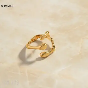 Высококачественное позолоченное кольцо SOMMAR размер 6, 7, 8, обручальное кольцо для девы, Бамбуковое кольцо в форме креста, цены на кольца в евро ювелирные изделия