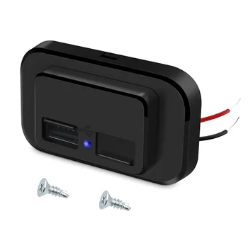 Гнездо автомобильного Зарядного устройства Портативный Двойной USB 12-24 В Водонепроницаемый Пылезащитный с высокой проводимостью Аксессуары для Розеток питания