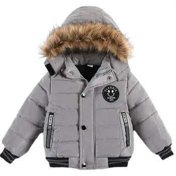 Детская одежда, хлопковая одежда для мальчиков, верхняя одежда, зимняя одежда, Детская хлопковая одежда, утолщенная хлопковая куртка с капюшоном
