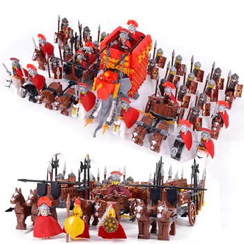 Детские игрушки, Римский Слон, Солдаты, Строительные блоки, Боевой Конь, Колесница, Спартанский Рыцарь, Мини-Фигурки для детей, Рождественские Подарки