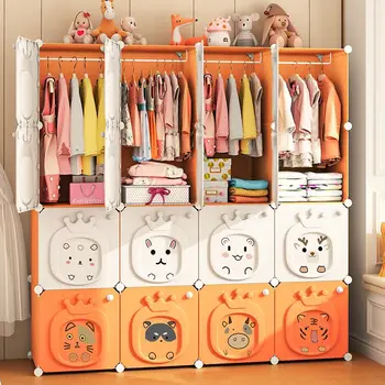 Детский гардероб Шкафчик для мебели в спальне Многослойные шкафы для хранения Большой емкости, Складывающиеся из вешалки-органайзера для одежды