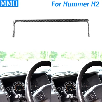 Для Hummer H2 2003-2007 Приборная панель из углеродного волокна, панель Спидометра, объемная накладка, аксессуары для украшения интерьера автомобиля, наклейка