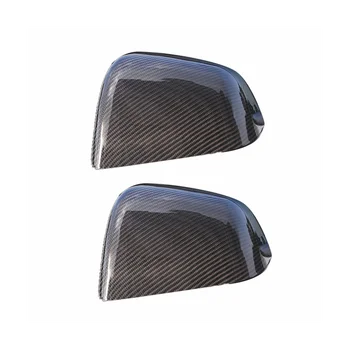 Для Tesla Model3/Y Защитный чехол для зеркала заднего вида Из черненой углеродной Пайки Габаритный Аксессуар Декоративный Ярко-черный