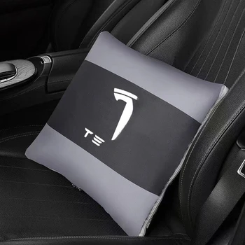 Для tesla модель 3Y автомобильная подушка с логотипом, стеганое одеяло, автомобиль двойного назначения, многофункциональная подушка 