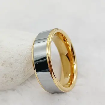 Западные ювелирные изделия из карбида вольфрама, высококачественные классические кольца для пар с блестящей полировкой для мужчин и женщин