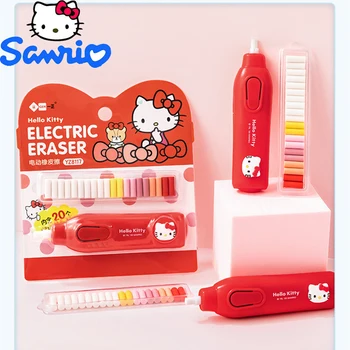 Канцелярские Принадлежности Мультсериала Sanrio Hello Kitty Электрический Ластик Энергосберегающий Автоматический Вращающийся Резиновый Студенческий Ластик Для Эскизов