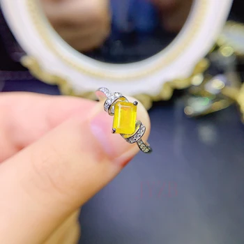 Кольцо с сапфиром из стерлингового серебра 925 пробы 5*7 мм из 100% натурального золота, персонализированный подарочный сертификат на модные ювелирные изделия для подруги