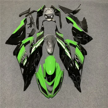 Комплект обтекателя Подходит для Kawasaki Ninja ZX-6R13-18 ZX-6R 2013-2018 черный зеленый Инжекционный мотоцикл Окрашенные Детали
