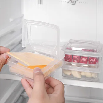 Коробка для хранения ломтиков сыра Холодильник для сливочного масла Контейнер для ломтиков сыра Прозрачная Коробка для уплотнения ломтиков сыра Кухня