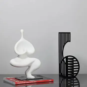 Легкие Роскошные украшения для творчества, Фигурная скульптура в форме йоги, Простое украшение для дома