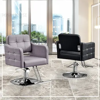Мебель для салона парикмахерской Роскошные парикмахерские кресла с подъемной и вращающейся спинкой Кресло для салона красоты Парикмахерское кресло A
