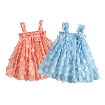 Милое летнее платье для девочек без рукавов, плиссированное, с цветочным кружевом, в стиле пэчворк, праздничное платье в стиле пэчворк