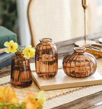 Мини-ваза для декора, Террариум, цветочный горшок, маленькая гидропоника, стеклянная ваза, домашний стол для гостиной, эстетичный современный декор