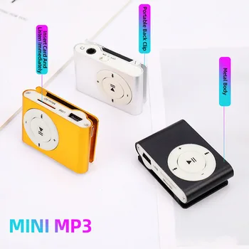 Мини-металлический слот TF SD с клипсой, USB-портативный Микро MP3-плеер, Качественная цифровая музыка, музыкальный плеер Walkman для бега, отдыха