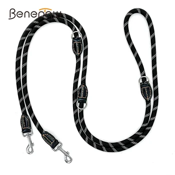 Многофункциональный поводок Benepaw для собак без рук, Светоотражающая веревка для бега с сильной талией, поводок для дрессировки домашних животных для собак среднего размера
