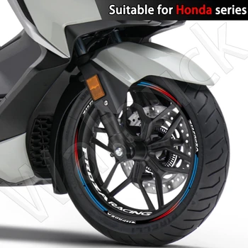 Наклейка на колесо мотоцикла, наклейка на обод в светоотражающую полоску, Клейкая лента для ступицы скутера, водонепроницаемые аксессуары для Honda Forza 750 350 250 125 2023
