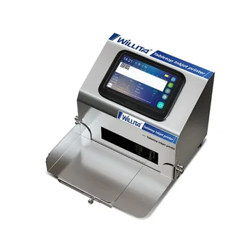Настольный статический струйный принтер для печати данных об истечении срока годности ЛОГОТИПА QR-кода штрих-кода серийного номера
