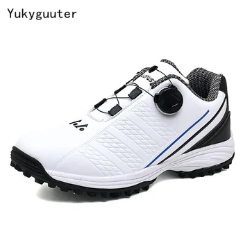 Новая водонепроницаемая обувь для гольфа, мужские удобные профессиональные кроссовки для гольфа, обувь для прогулок на открытом воздухе, противоскользящие спортивные кроссовки