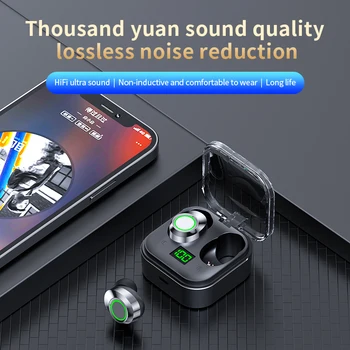 Новая гарнитура YDmini Беспроводные наушники Bluetooth TWS с прозрачной крышкой и цифровым дисплеем, наушники-вкладыши Mini In Ear с низким энергопотреблением