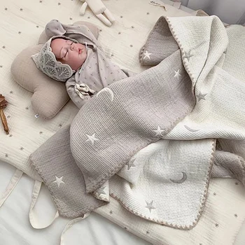 Новое осеннее детское одеяло MILANCEL, подушка-мишка, Луна, звезда, полотенце