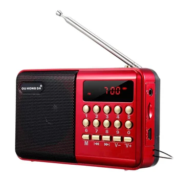 Новое портативное мини-радио, портативный цифровой FM-USB TF MP3-плеер, динамик, перезаряжаемый
