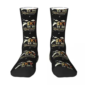 Носки с надписью Paraglider Harajuku Высококачественные чулки Всесезонные носки Аксессуары для рождественских подарков унисекс