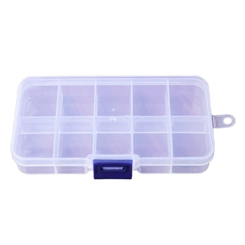 Пластиковая коробка на 10 сеток С регулируемыми разделителями Коробка для хранения ювелирных изделий