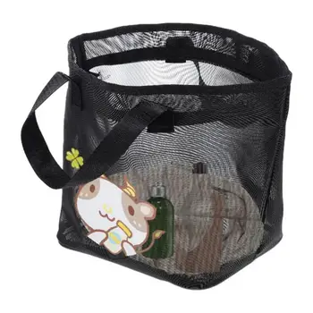 Пляжная сумка-тоут, сетчатая сумка-тоут, дорожная пляжная сумка для хранения с застежкой-молнией, детская сумка для сбора ракушек на открытом воздухе
